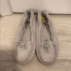 Grey moccasins